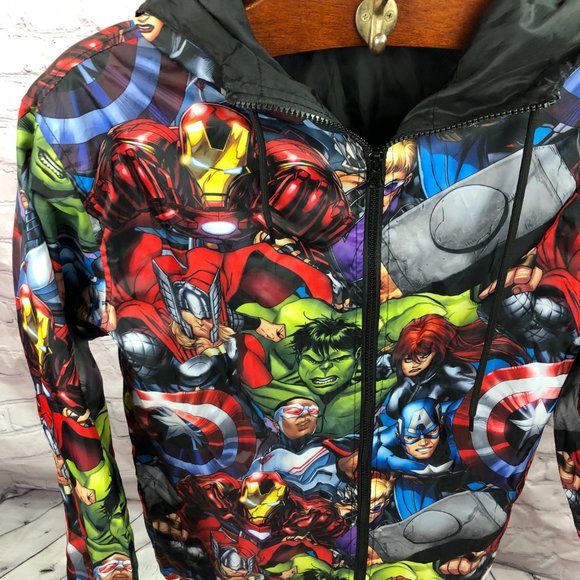 🛍️🛍️SOLD like new men's avengers windbreaker size small jacket - Picture 2 of 3